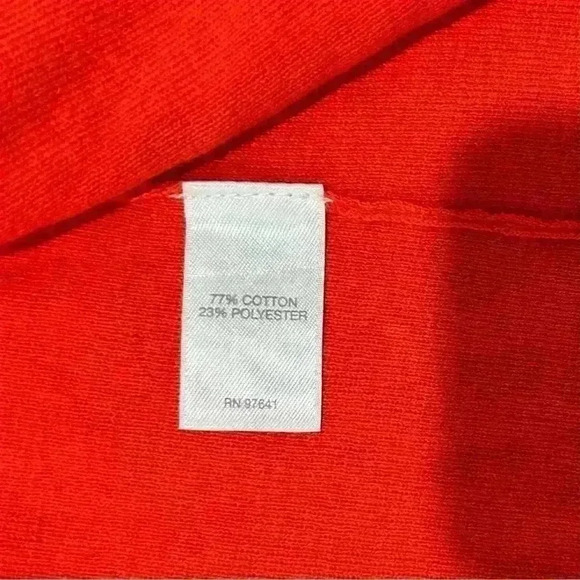 NWT J Jill Women’s Open Front 3/4 Sleeve Cardigan Sweater Paprika Red Size M - Picture 4 of 8